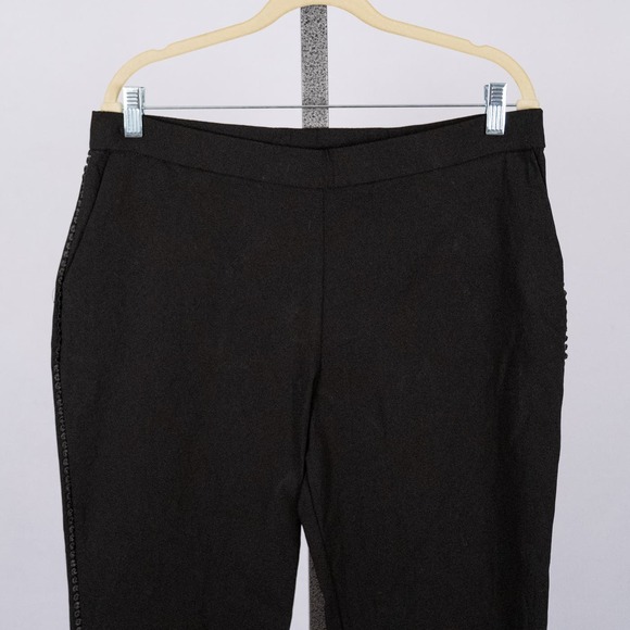 Susan Graver Regular Ultra Stretch Pants with Side Seam Trim Women's 14 A347242 - Picture 2 of 5